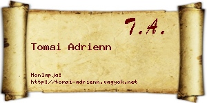 Tomai Adrienn névjegykártya